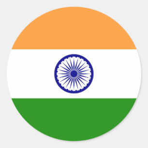 Flag of India - तिरंगा  - भारत Classic Round Sticker