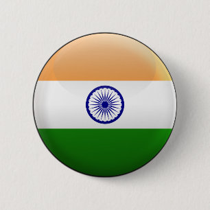 Flag of India 2 Inch Round Button