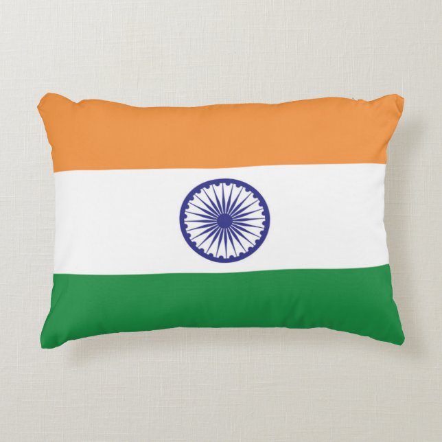 Flag of India Accent Pillow (Front)