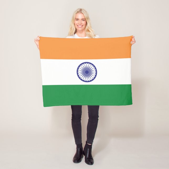 Flag of India Fleece Blanket (In Situ)