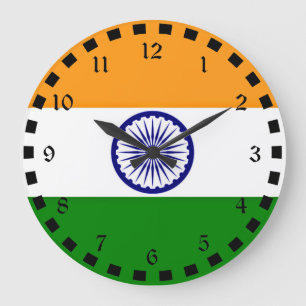Flag of India Large Clock