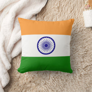 Flag of India Throw Pillow