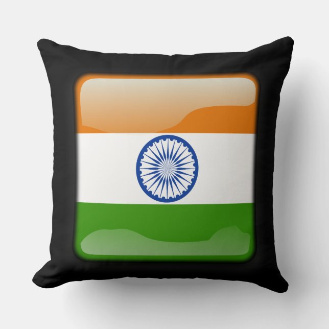 Flag of India Throw Pillow (Front)