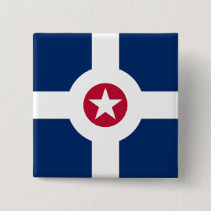 Flag of Indianapolis, Indiana Button