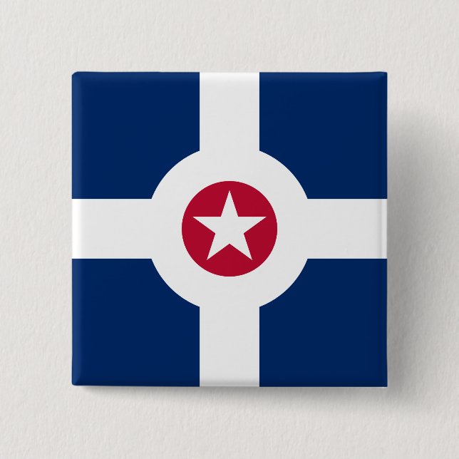 Flag of Indianapolis, Indiana Button (Front)