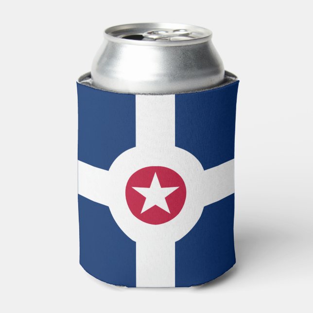 Flag of Indianapolis, Indiana Can Cooler (Can Front)