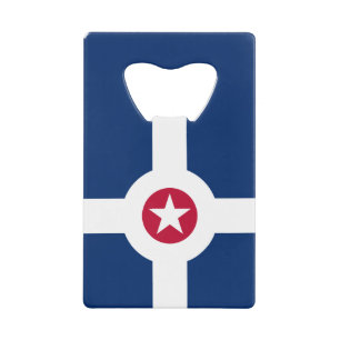 Flag of Indianapolis, Indiana Credit Card Bottle O Opener