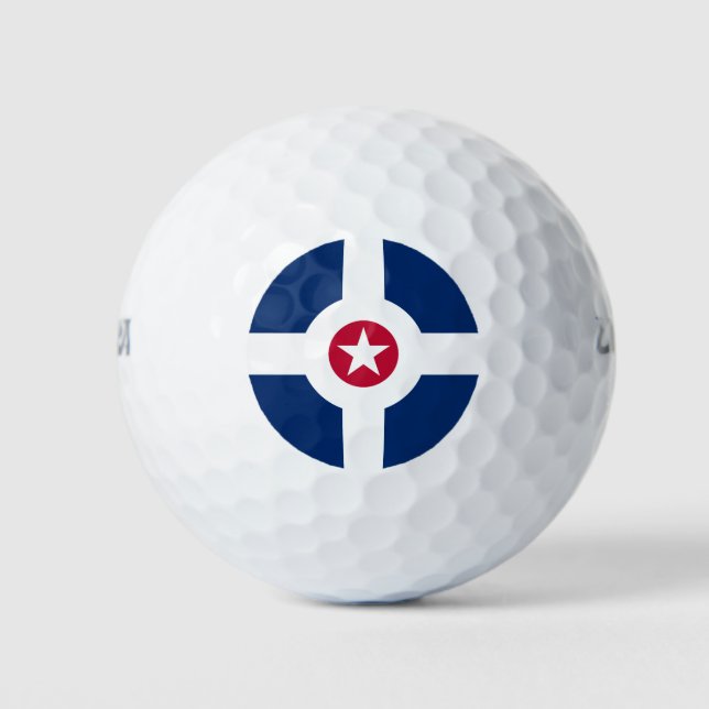 Flag of Indianapolis, Indiana Golf Balls (Front)