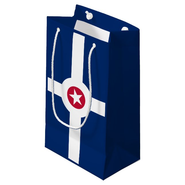 Flag of Indianapolis, Indiana Small Gift Bag (Front Angled)