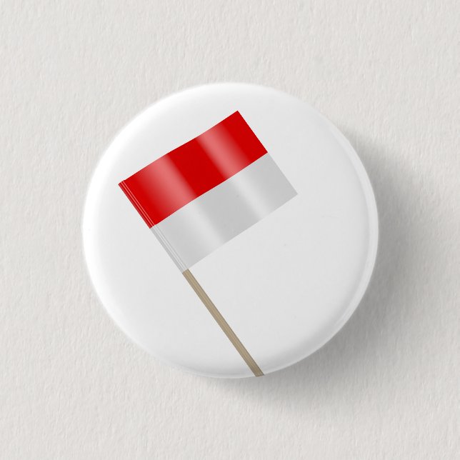 Flag of Indonesia 1 Inch Round Button (Front)