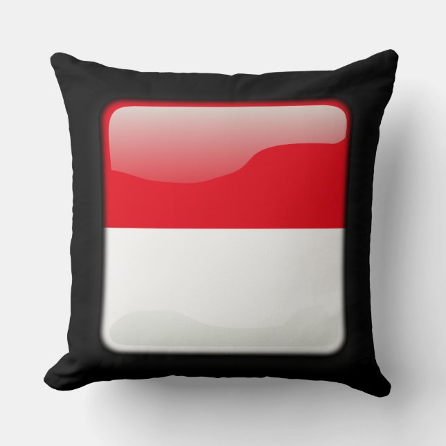 Flag of Indonesia Throw Pillow (Front)