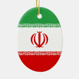 Flag of Iran Ceramic Ornament