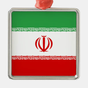 Flag of Iran Metal Ornament