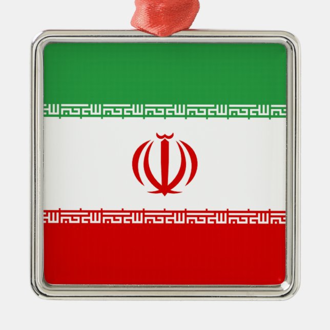 Flag of Iran Metal Ornament (Front)