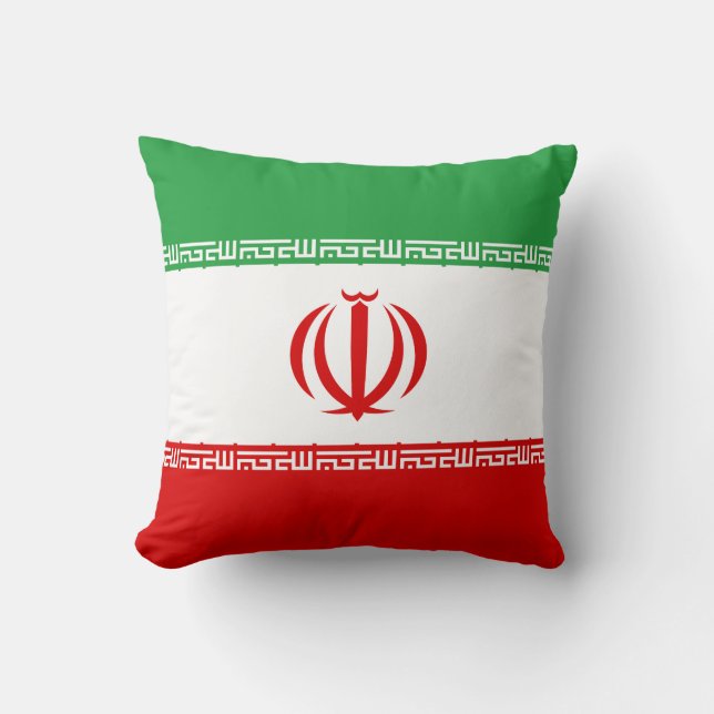 Flag of Iran Throw Pillow (Front)
