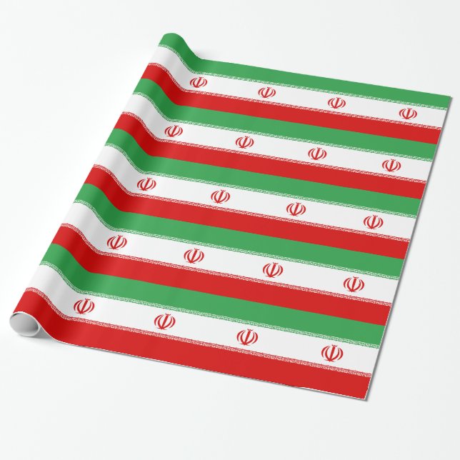 Flag of Iran Wrapping Paper (Unrolled)