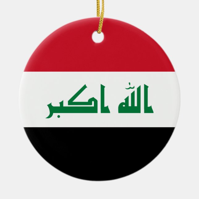 Flag of Iraq Ceramic Ornament (Front)