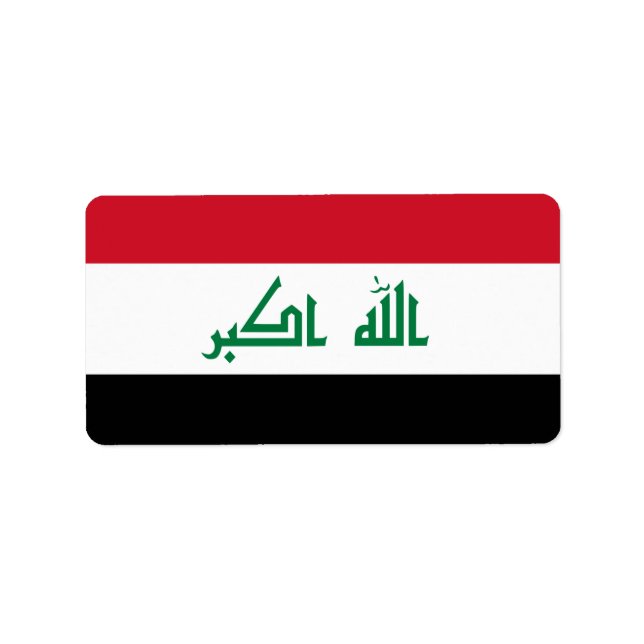 Flag of Iraq Labels (Front)