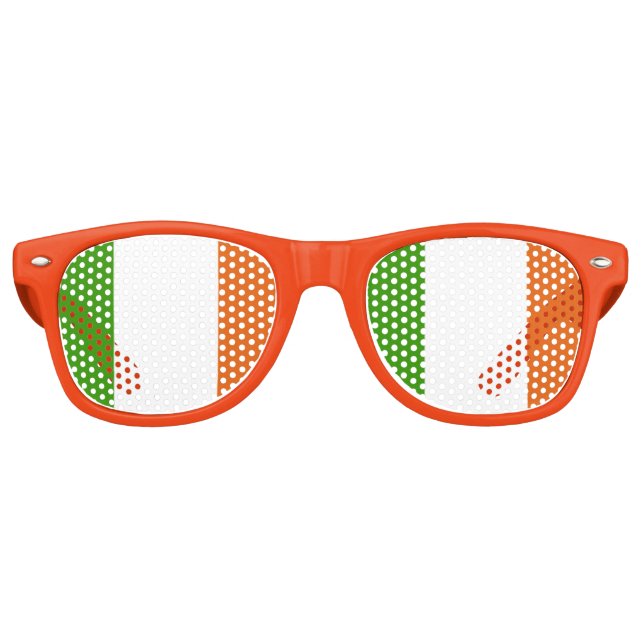 Flag of Ireland for Irish Patriots Retro Sunglasses (Front)