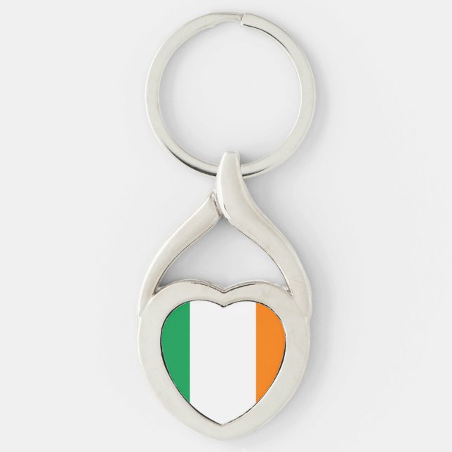 Flag of Ireland Heart Keychain (Front)