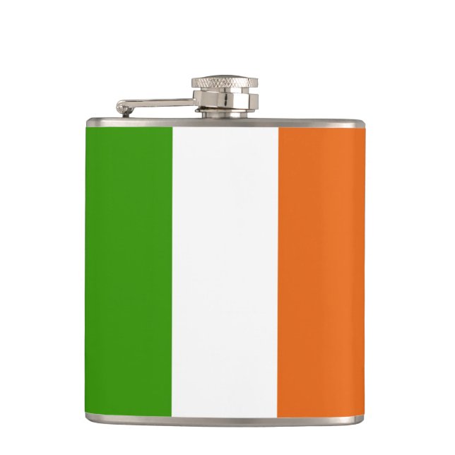 Flag of Ireland Hip Flask (Front)