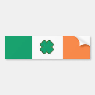 Flag of Ireland Shamrock Bumper Sticker