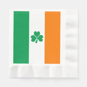 Flag of Ireland Shamrock Napkin