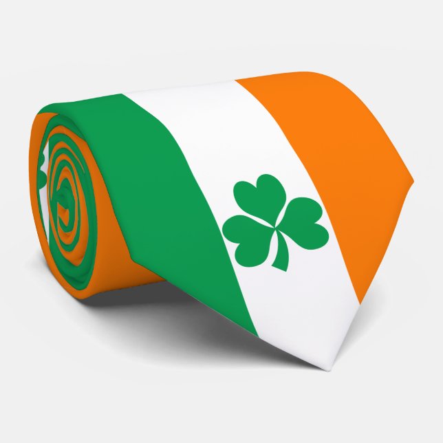 Flag of Ireland Shamrock Tie (Rolled)