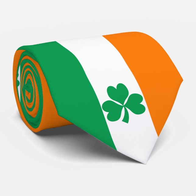 Flag of Ireland Shamrock Tie (Rolled)