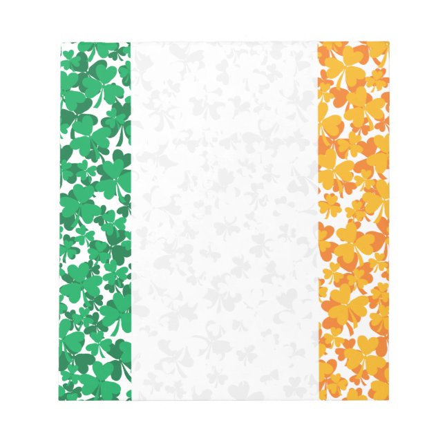 Flag of Ireland Shamrocks Notepad (Front)