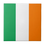 Flag of Ireland Tile<br><div class="desc">The country "Flag of Ireland" with a vertical tricolor of green,  white,  and orange.</div>