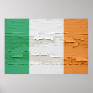 Flag of Ireland Weathered Poster