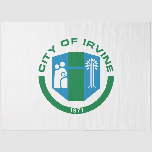 Flag of Irvine (California) Tissue Paper (Front)