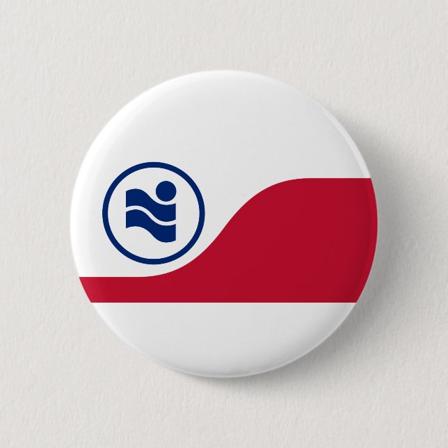 Flag of Irving, Texas 2 Inch Round Button (Front)