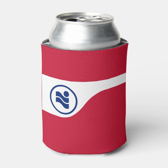 Flag of Irving, Texas Can Cooler (Can Front)