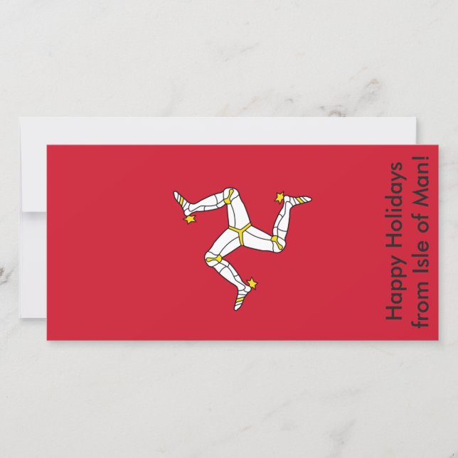 Flag of Isle of Man, Happy Holidays from U.K. Holiday Card (Front)
