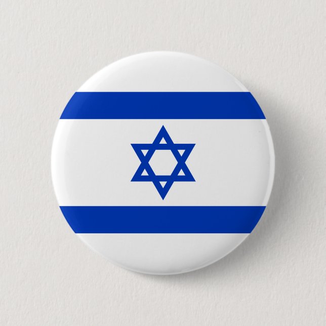 Flag of Israel 2 Inch Round Button (Front)
