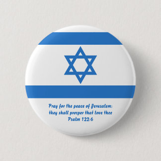 Flag of Israel, 2 Inch Round Button