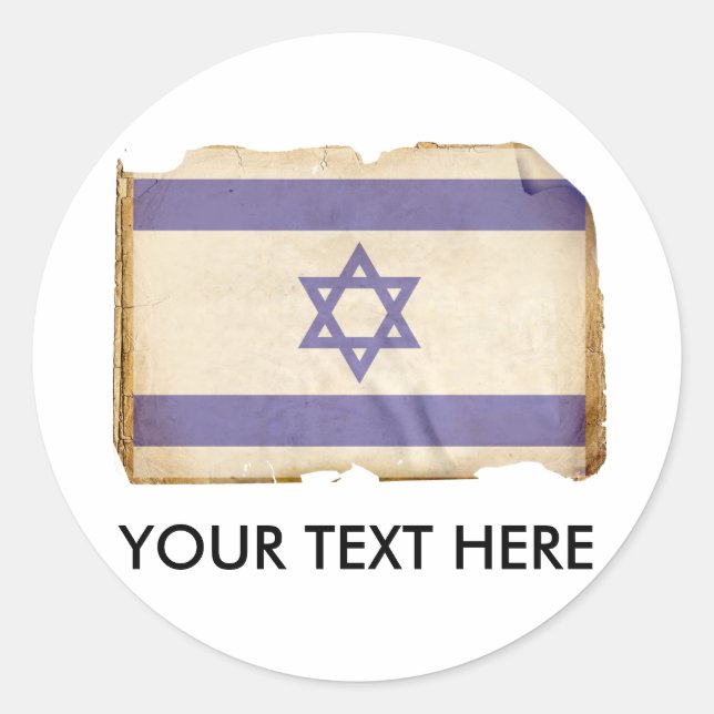 Flag of Israel Classic Round Sticker (Front)