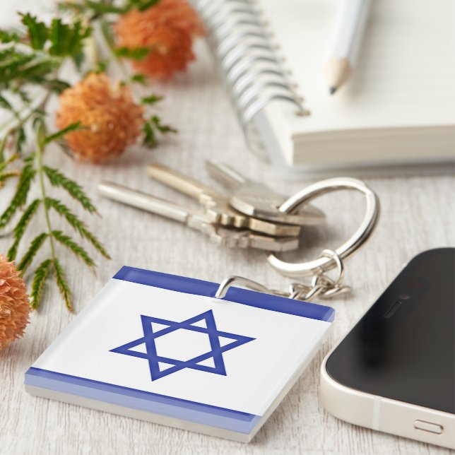 Flag of Israel Keychain (Front Right)