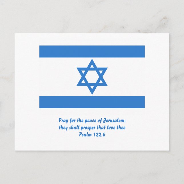 Flag of Israel, Postcard (Front)