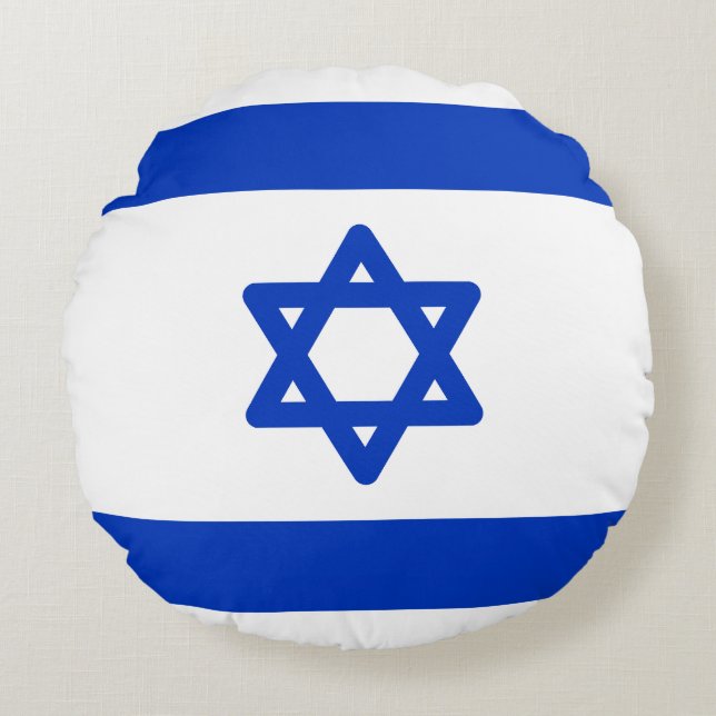 Flag of Israel Round Pillow (Front)