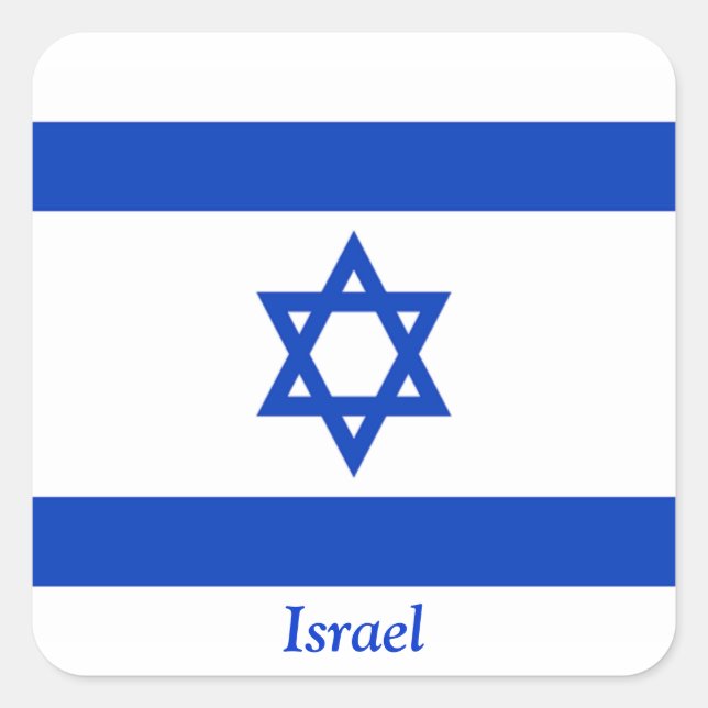 Flag of Israel Square Sticker (Front)
