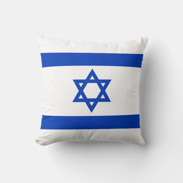 Flag of Israel Throw Pillow (Front)