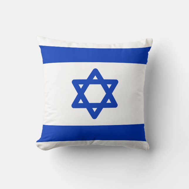Flag of Israel Throw Pillow (Front)
