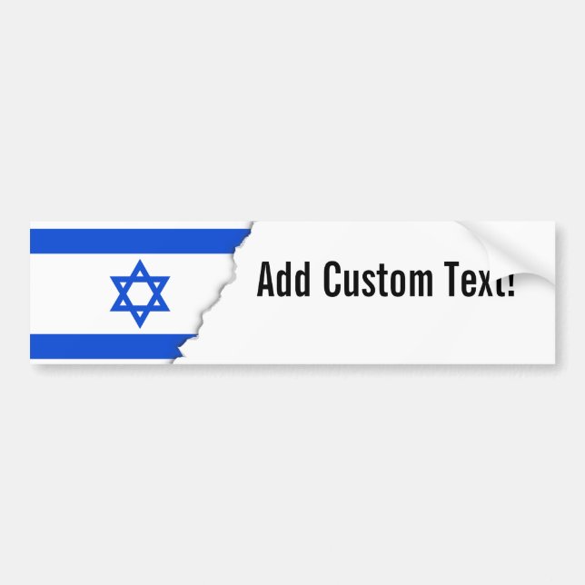 Flag of Israeli Bumper Sticker (Front)