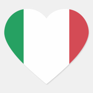 Flag of Italia Heart Sticker