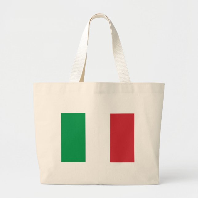 Flag of Italia Large Tote Bag (Front)