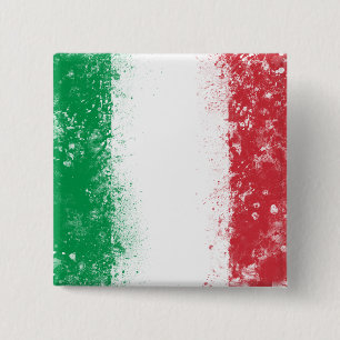 Flag of Italy 2 Inch Square Button