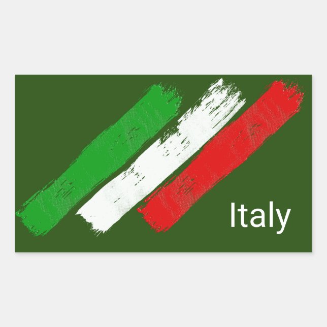 Flag of Italy.brush strokes. Sticker (Front)